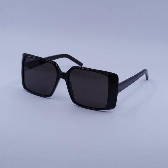Saint Laurent SL451 001 Sunglasses Black Square Frame, Black Lenses - Picture 8 of 11